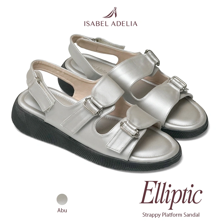 Isabel Adelia ELLIPTIC Platform Sandal Wanita 3cm Wedges Empuk Anti Licin Korean Style Casual