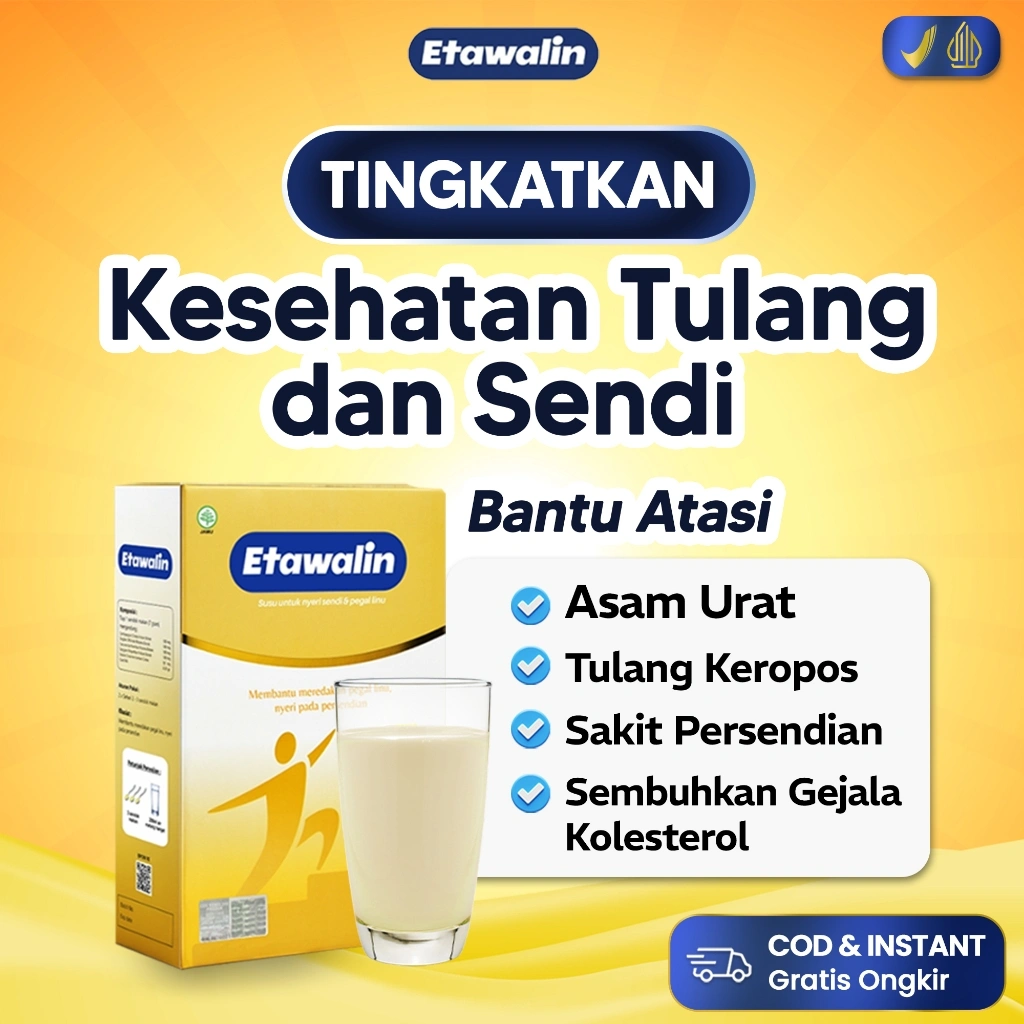 TERLARIS Etawalin - Susu Kalsium Tulang & Sendi | Atasi Nyeri Pegal Linu Asam Urat Kolesterol Original