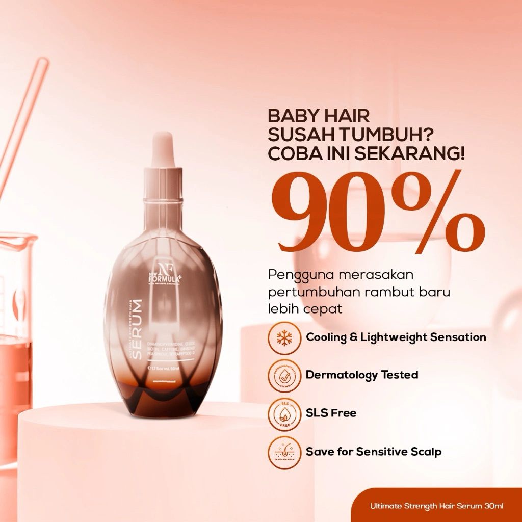 New Formula Ultimate Strength Hair Serum 30ml - Penumbuh Rambut & Anti Rontok - Hair Growth - Hair Loss Fall