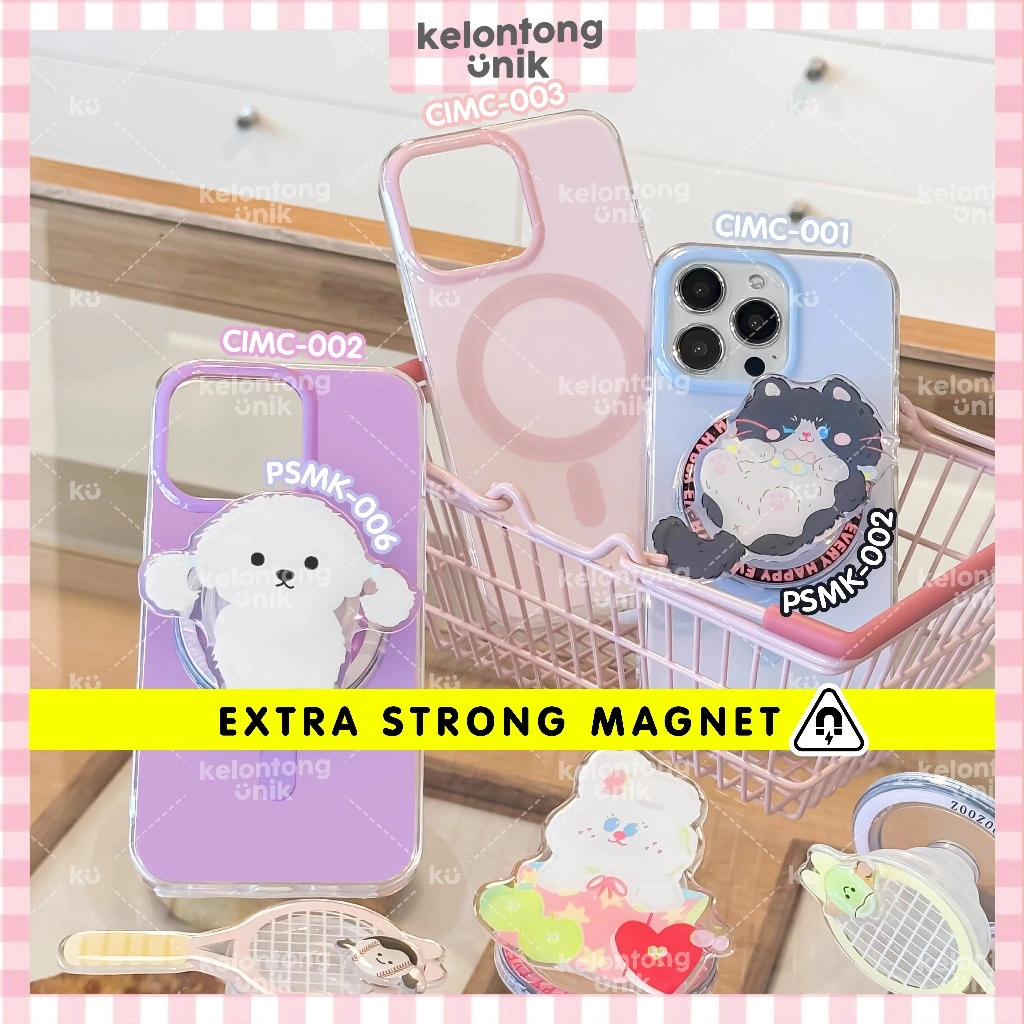 KELONTONG UNIK | Casey Color Magsafe Acrylic Magnetic Case EXTRA STRONG MAGNET - Hardcase/ Casing HP for iPhone 12 13 14 15 16 17 PRO PROMAX ,CIMC