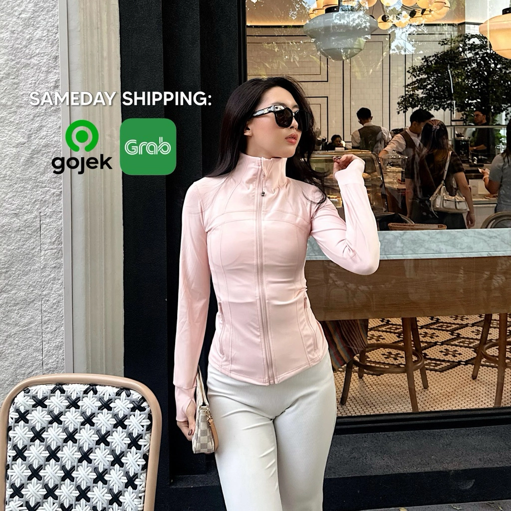 Pinky Grip - Soft Sculpt © Jacket UPF 50++ / Jaket activewear olahraga pilates, yoga, gym, tennis, padel