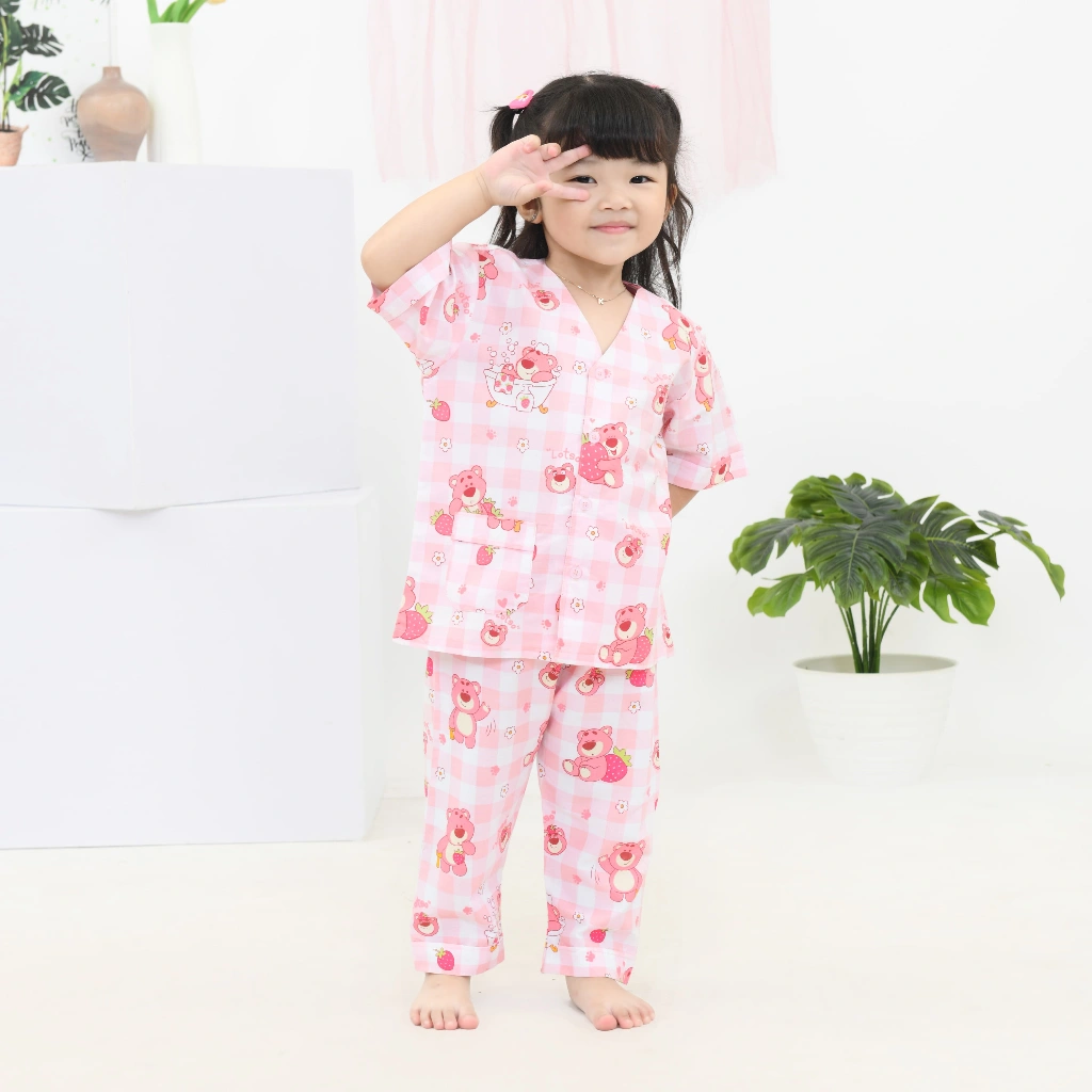 King Azlan Piyama Anak Perempuan lotso Pinky