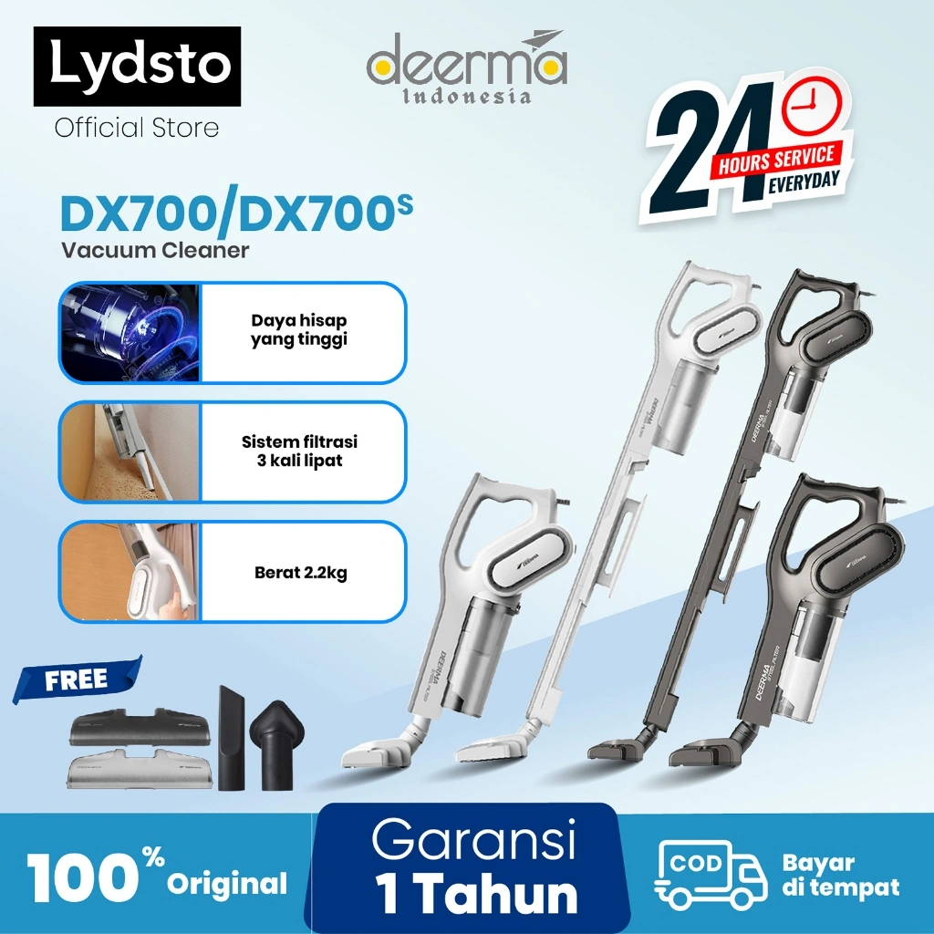 Deerma DX700 DX700S vacuum cleaner 15 kPa 2-In-1 Corded hand home penyedot debu Mesin Membersihkan