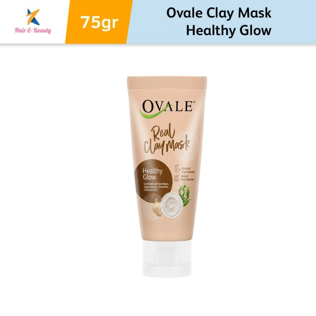 Ovale Clay Mask Healthy Glow Tube 75 gr Masker Mencerahkan Wajah