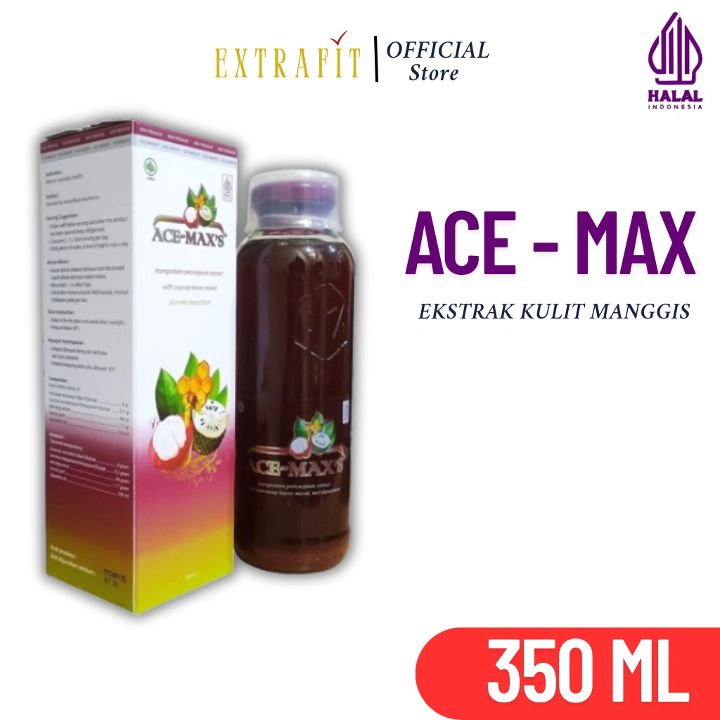 ACE-MAX Jus Ekstrak Kulit Manggis 350ml Original Kemasan Baru