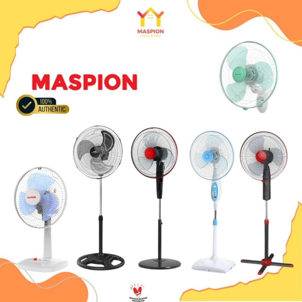 BISA COD Maspion Kipas Angin Meja Dinding Berdiri Deskfan Wallfan Standfan Resmi Bergaransi 100% ORI