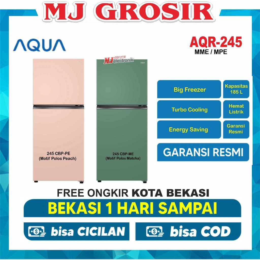 KULKAS AQUA JAPAN DTM 245 CBP (DS/LS/ME/PE) / 251 DG / SKV 235 PA BB / PRB 200 Y LEMARI ES 2 PINTU LOW WATT