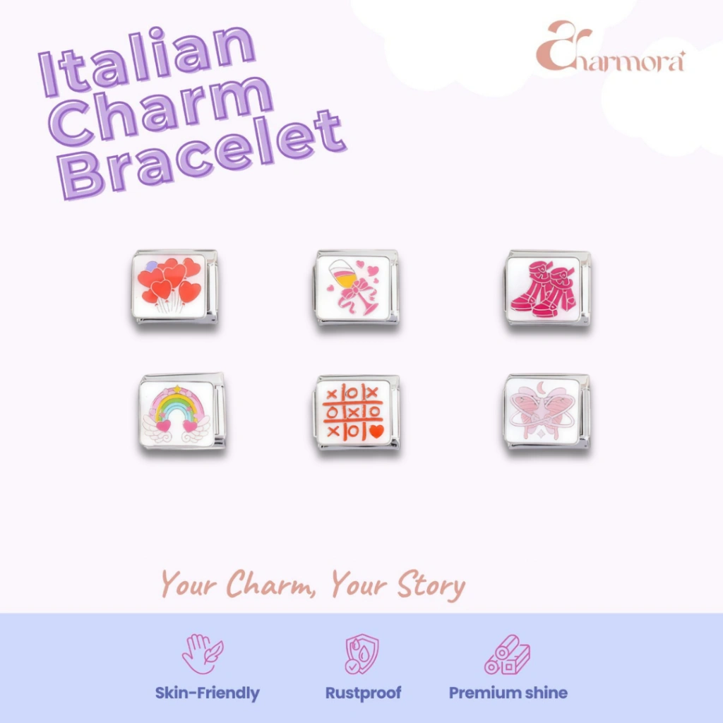 Charmora_id|Italian Charm Bracelet – Cute Edgy Girl Aesthetic
