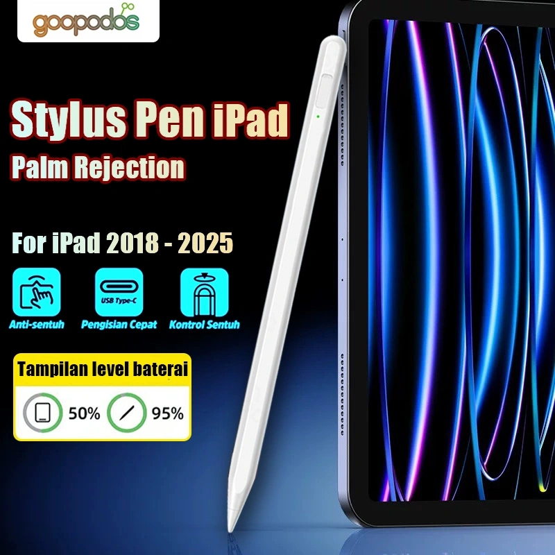 Goopodos Stylus Pen For iPad Gen 9/10/11 th iPad Pencil Touch Screen Anti-Mistouch Active Pencil With Palm Rejection Tilt Sensitive Magnetic Function Compatible for Apel ipad 9/10, Stylus Pencil for ipad 2018-2025