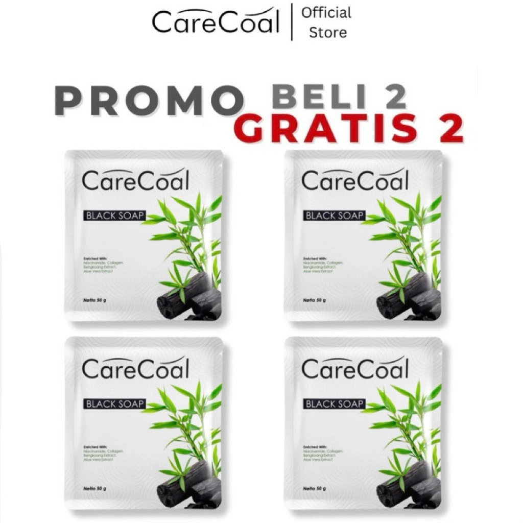 CareCoal Black Soap PROMO (2 GRATIS 2) Original Produk