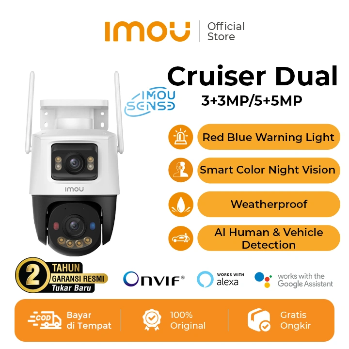 IMOU Cruiser Dual 6MP / 10MP Dual Kamera Smart CCTV Outdoor Wi-Fi 6 AI Human & Vehicle Detection Full Color Night Vision Garansi 2 Tahun