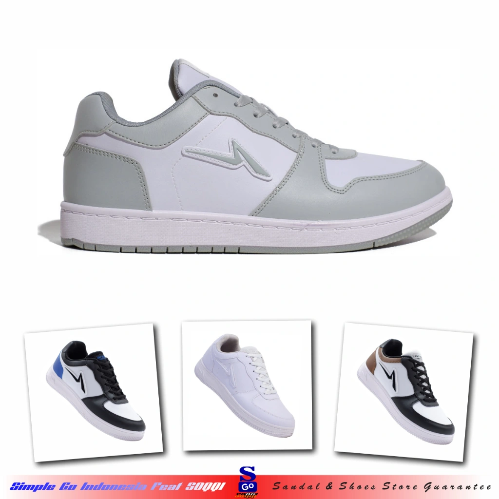 Ando Tricks Eldrick Sepatu Pria Dewasa Sneakers Tali Vulkanized 38-43