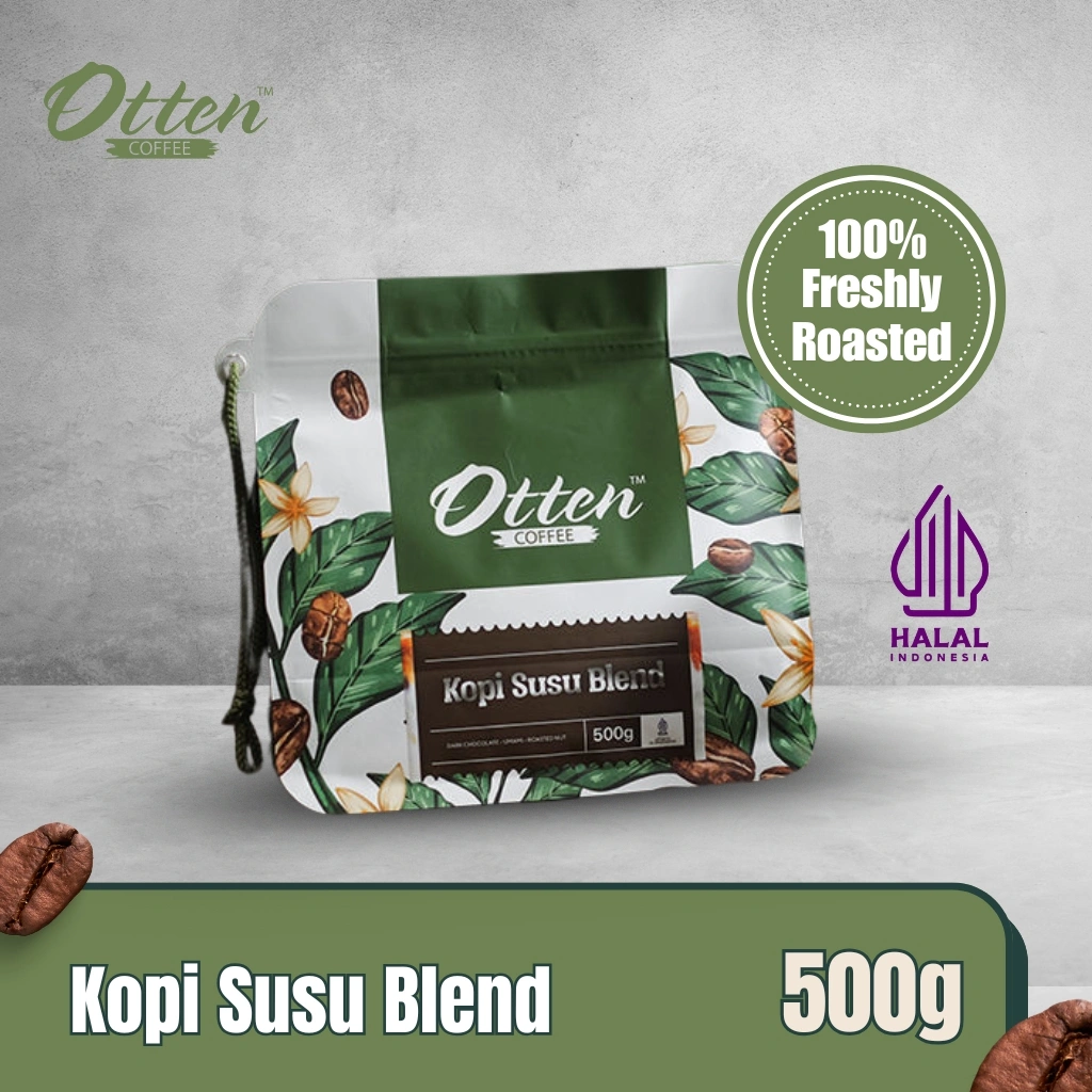 Kopi Susu Blend 500gr Biji / Bubuk Kopi Komersial House Blend Arabica / Arabika Robusta Otten Coffee Commercial Roasted Beans