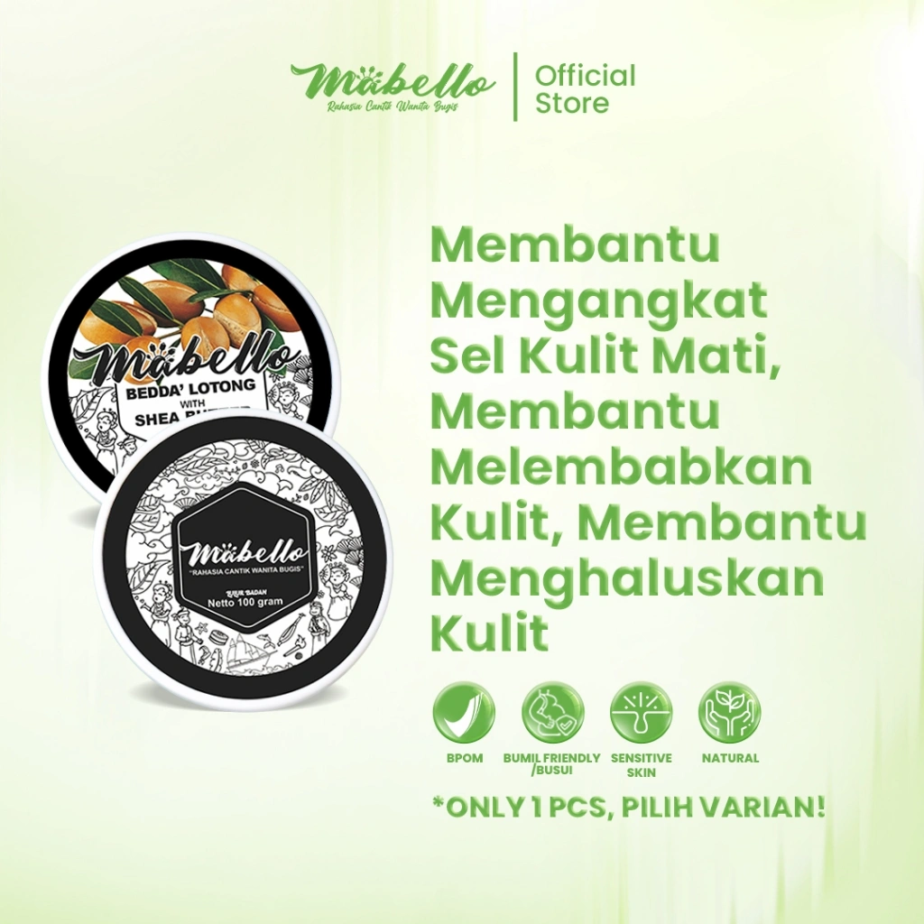MABELLO  bedda lotong 100gram (ORIGINAL)/ bpom & halal/Tekstur halus/cerah permanen