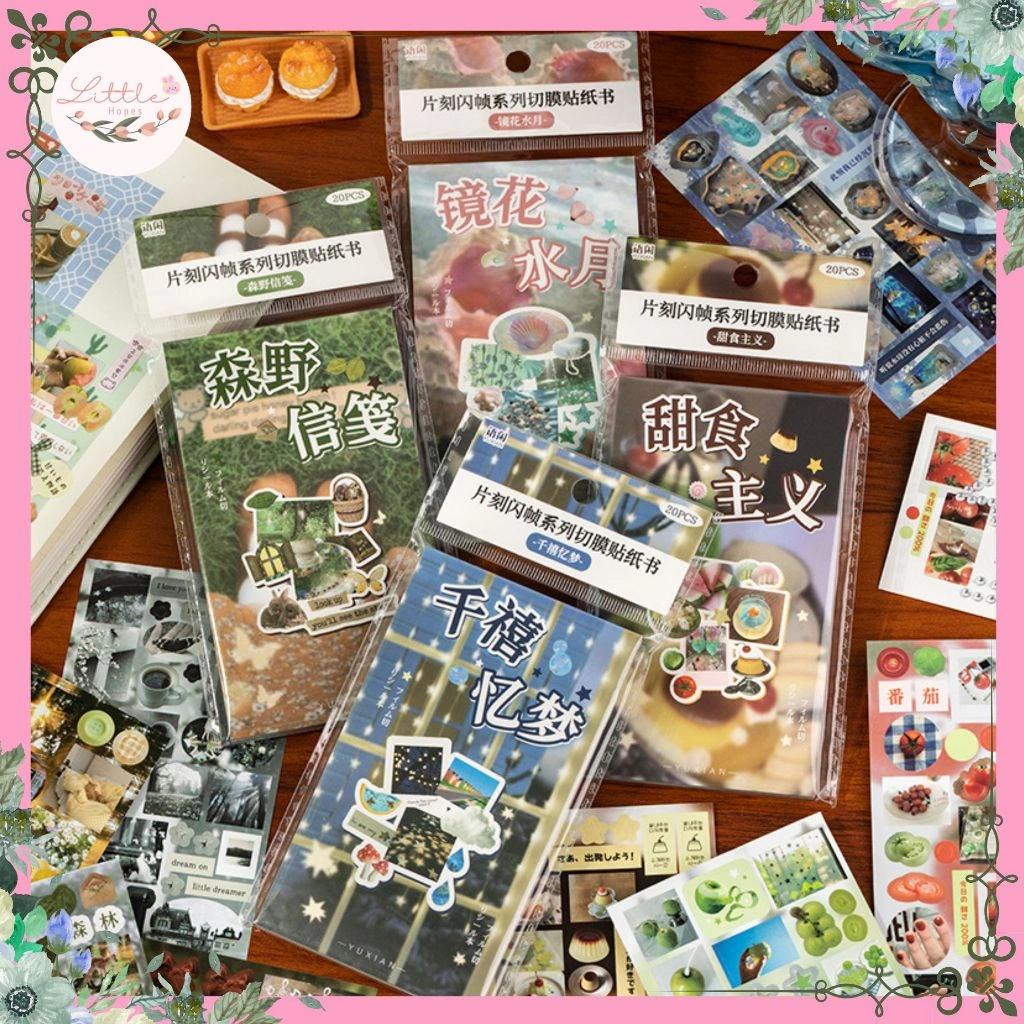 Sticker Book Japanese Flash Frame Series Heisei Retro Juminocore Vibes Scrapbook Kawaii DIY Cute