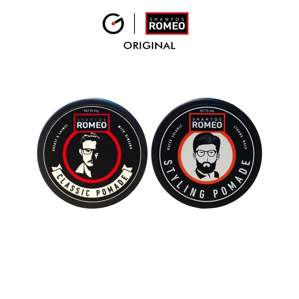 SHANTOS ROMEO Pomade BPOM 40 Gram Minyak Rambut Pria Hair Oil Tahan Lama HOL-SHANTOS