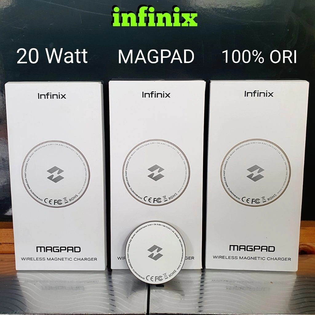 MAGPAD 20Watt || Charger Wireless || Magsafe Copotan HP Infinix Note 50 pro, Note 40 pro Copotan Hp Original 100% Battery pack Fast Charging
