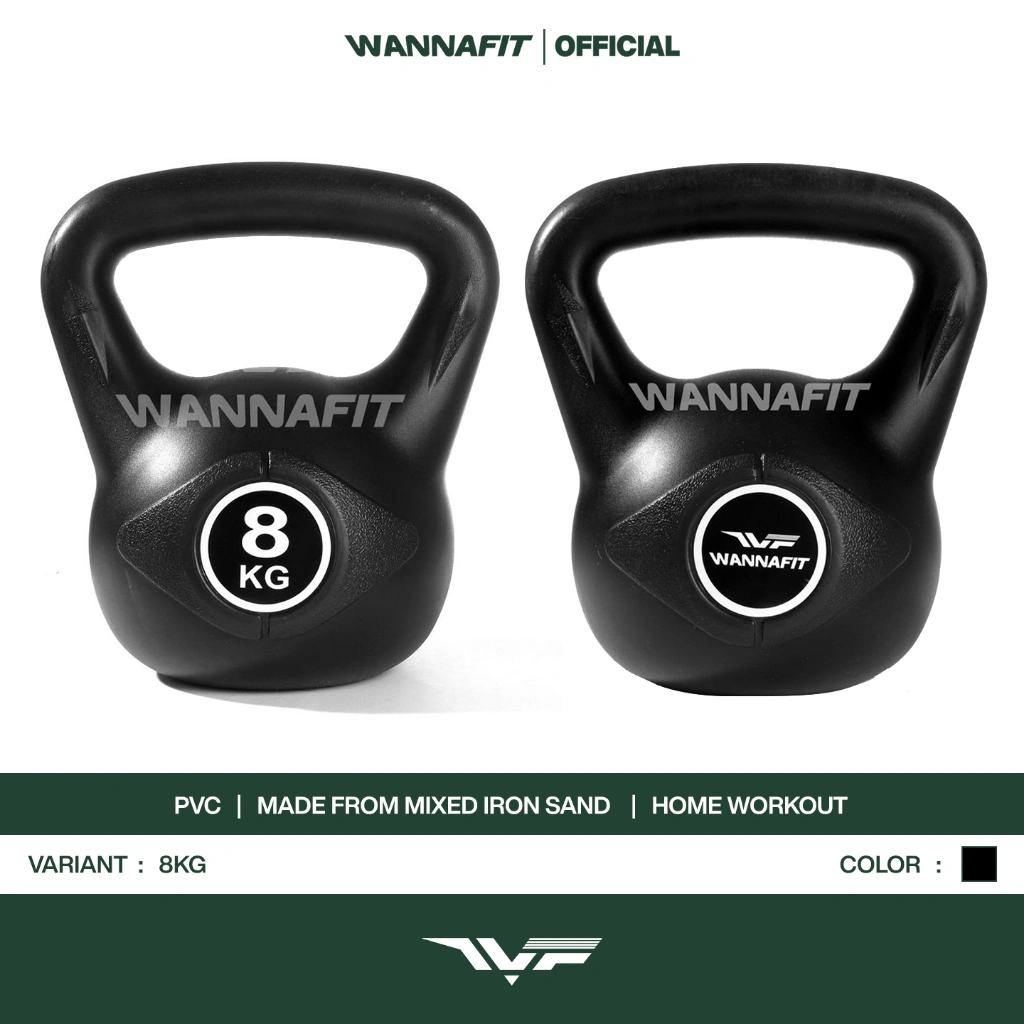 WANNAFIT Kettlebell 8kg | Alat Latihan Beban