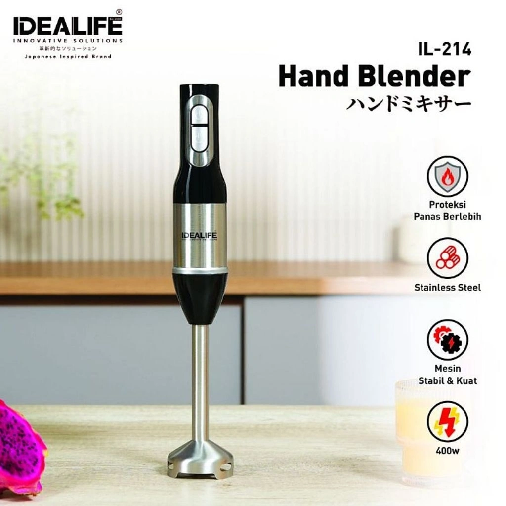 IDEALIFE - Hand Blender - Penggiling Tangan - 2 Speed (IL-214)