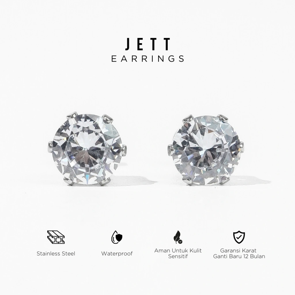 PROJECT NINETYSEVEN - JETT Earrings - Anting Magnet Pria Wanita Anti Karat / Anting Tindik Pria / Anting Titanium / Anting Korea Style / Anting Piercing