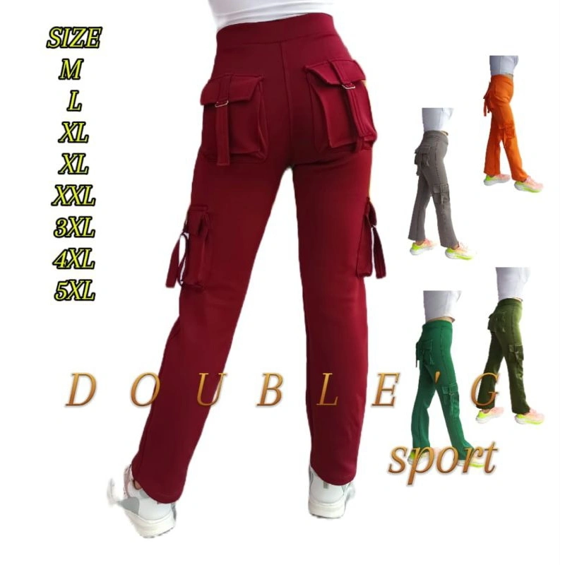 CELANA PANJANG CARGO WANITA/Celana Panjang olahragaraga wanita Sport Jogging gym fitness Zumba Bahan Tebal Elastis Berpori Cepet Kering/Celana Cargo Wanita Jumbo/Celana Cargo Wanita Murah Best Seller/Celana Cargo Korean style press body wanita import