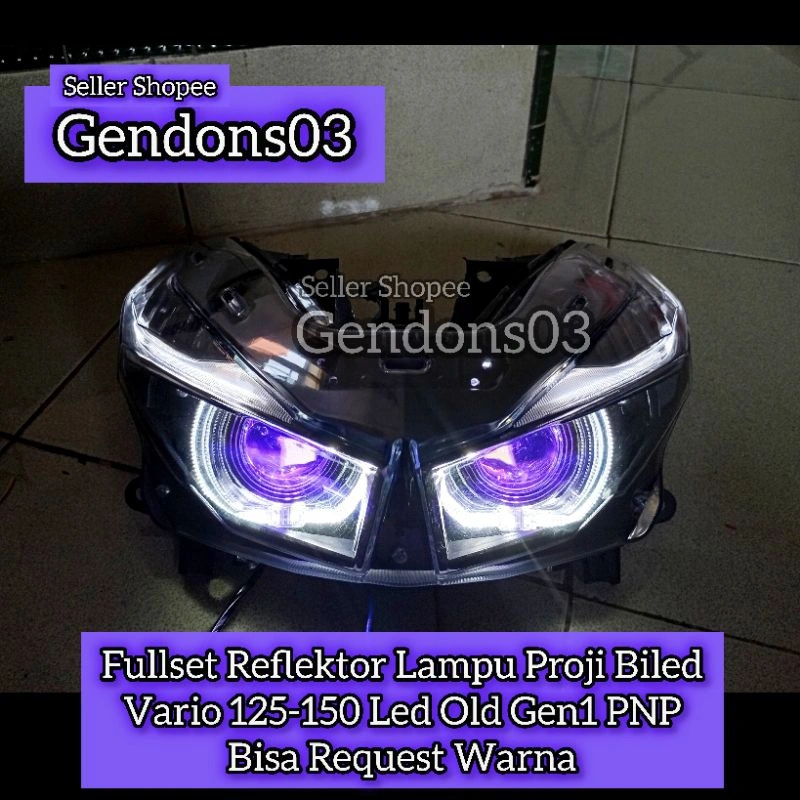 Reflektor Lampu Biled Ala Vario 125/150 LED Old 2015-2017 pnp