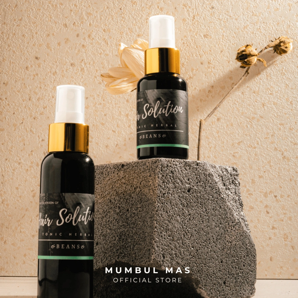 MUMBUL MAS - BPOM | Hair Solution Tonic Herbal with Beans Penumbuh Rambut Alami