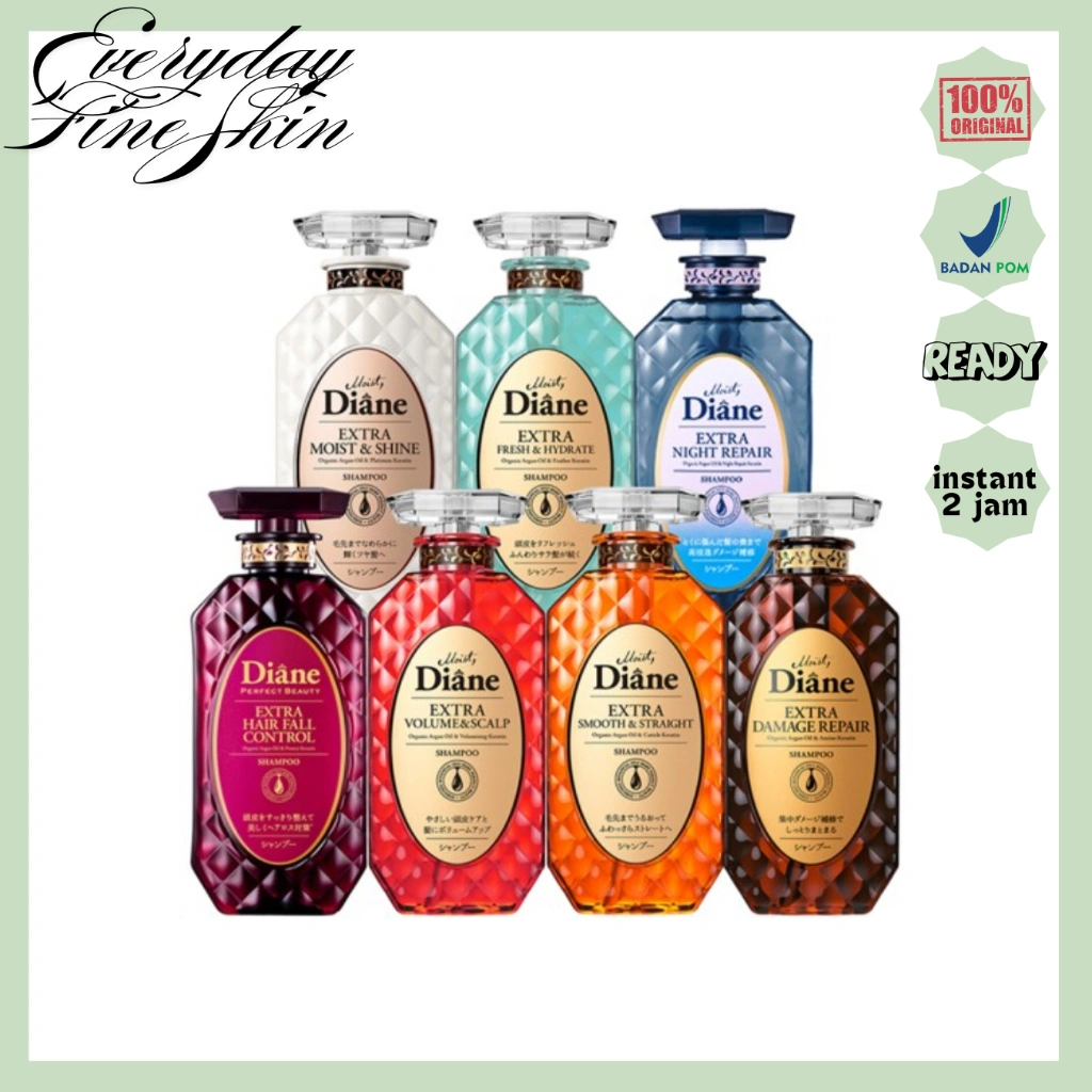 MOIST DIANE Shampoo & Conditioner Treatment Perfect Beauty Extra Miracle You 450ml Pump BPOM