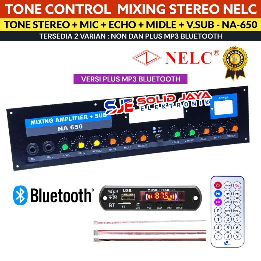 KIT TONE CONTROL AKTIF MUSIK MIXING ACTIVE SUBWOOFER MIC MIC MULTIMEDIA NA-650 N-266 PLUS PANEL UNTUK MODUL MP3 BT BLUETOOTH BLUETOTH VIRE MP5 KARAOKE ECHO REPEAT REPEATER SUB SUBWOFER MUSIC  KONTROL NA650 NA266 NA 650 NA 266  NELC ASLI ORI ORIGINAL