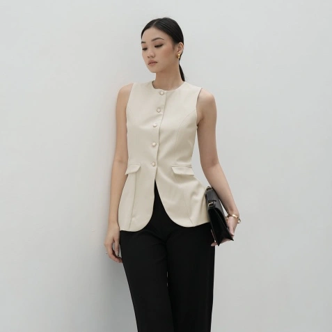 [Tavia] Maison Vest 2.0 / Rompi Wanita / Atasan Wanita / Blouse Wanita