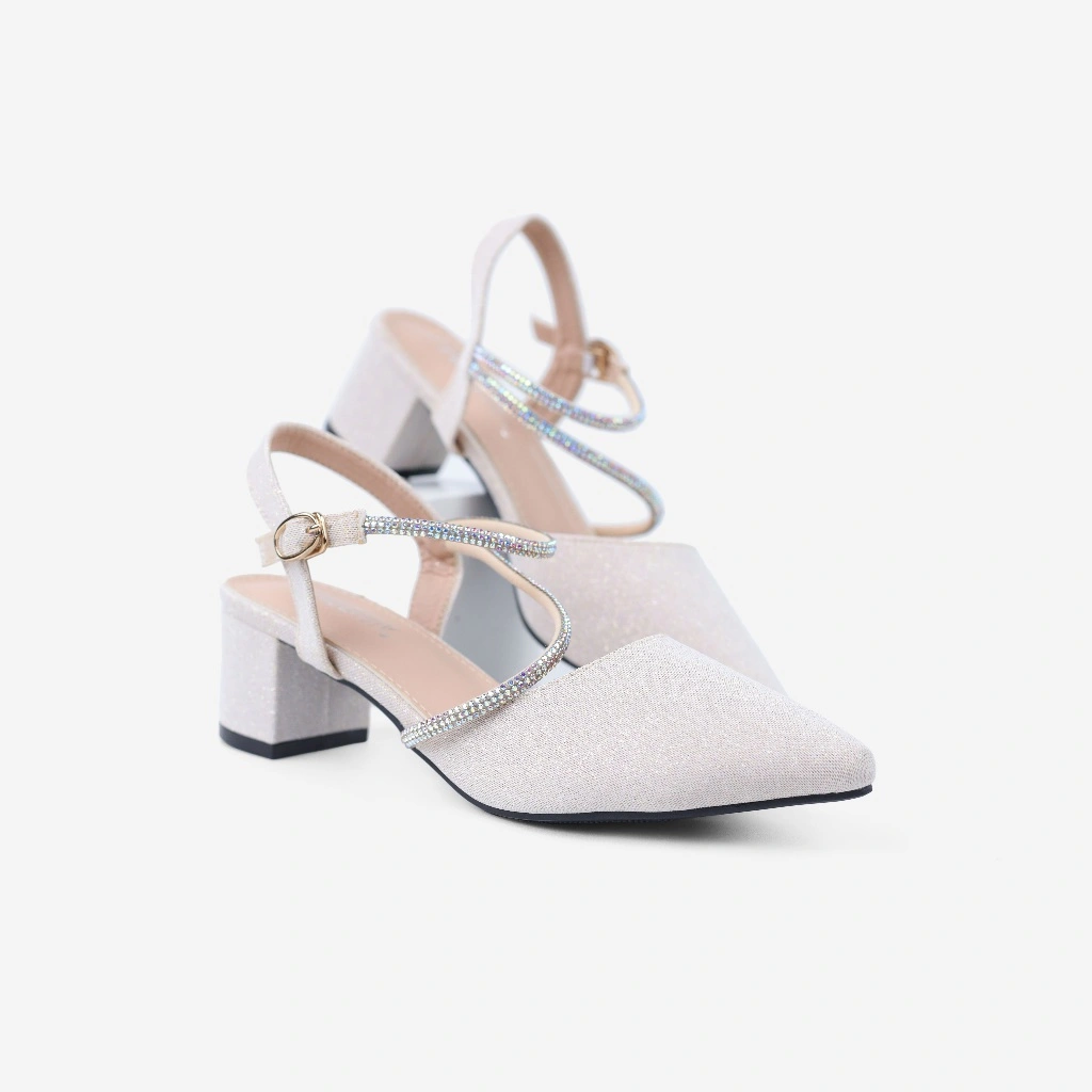 Lawrensia Hanelle - Sepatu Pesta Wanita Slingback Block Heels Hak 5.5 Cm - LX8371-1