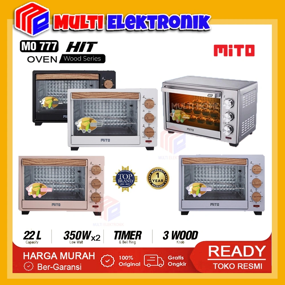 MITO Oven Listrik MO-777 HIT Kapasitas 22 Liter Original Garansi Resmi 1 Tahun