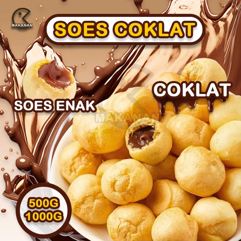 cemilan Snack makanan Soes Coklat 500g/1kg jajanan snack grosir termurah snack grosir murah lengkap cemilan murah gratis ongkir makanan ringan snack jajanan jajancemilan pedas cemilan anak kos cemilan 1kg