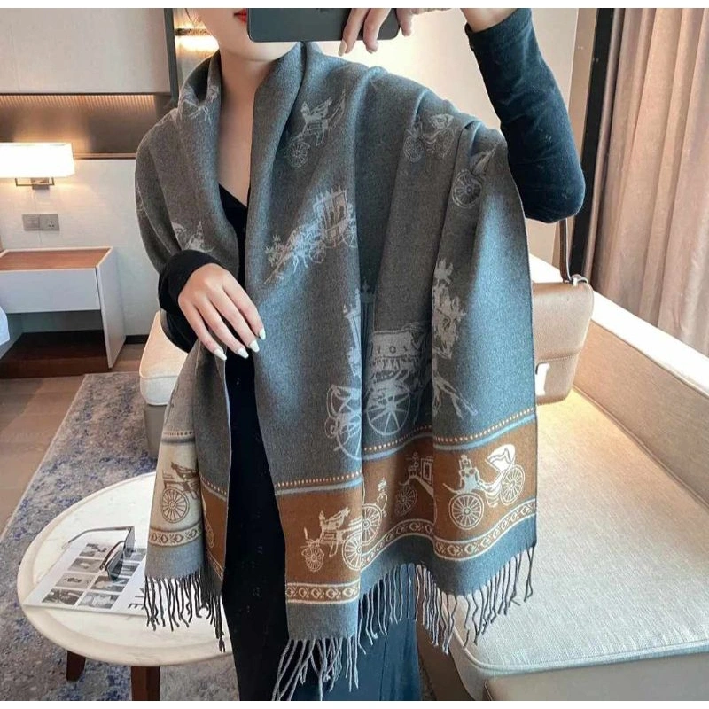 SYAL CASHMERE PREMIUM 2 SISI /SHAWL WINTER/ SELENDANG PASMINA PREMIUM/SYAL MEWAH