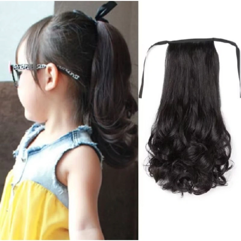 wig ponytail anak rambut palsu extension hairclip ponytail model curly