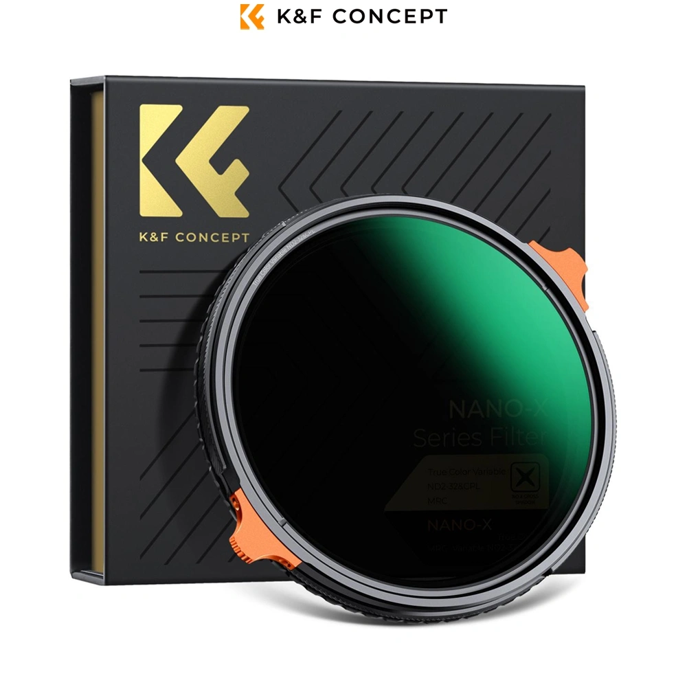 K&F Concept True Color 2 in 1 Variable ND2-32+CPL Circular Polarizing Lens Filter Nano-X Series