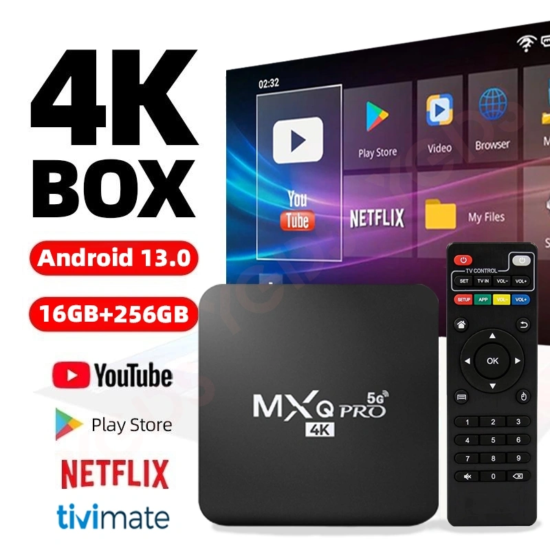 Android Tv Box MXQ Pro Android 13.0os 2.4G WIFI 16gb Ram 256gb Rom STB 4K Smart TV Box Unlock Tv Box Netflix Global