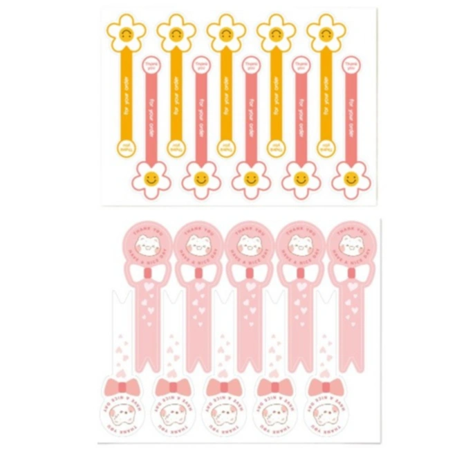 100 pcs (10 lembar) Stiker Label Thank You  / Sticker Segel Kado & Kemasan