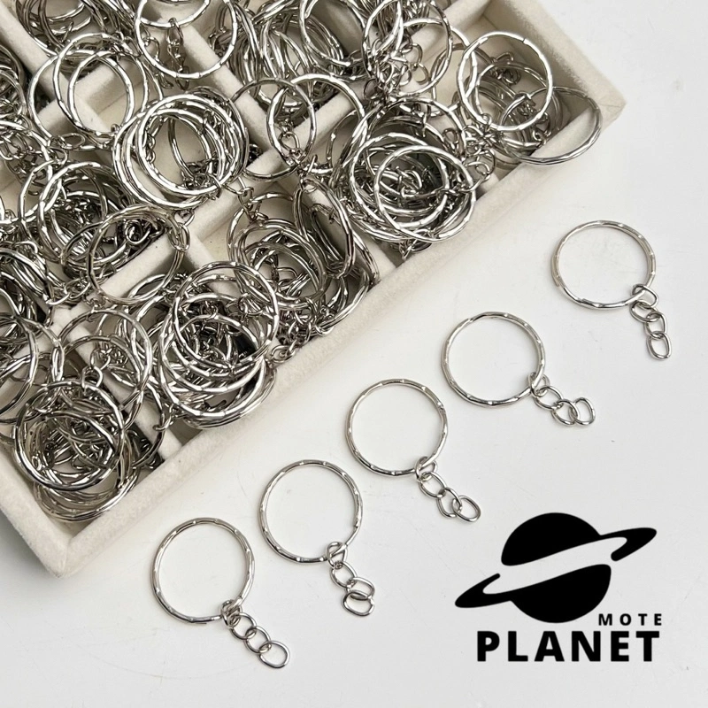 Ring Ganci Keychan Gerigi Bahan Kerajinan DIY (10 Pcs)