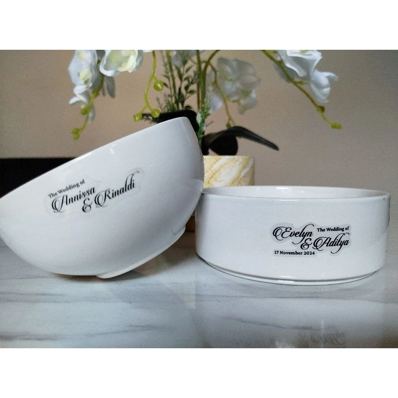 SNT/335pcs Stiker Wedding Nama Transparant - Stiker Custom Souvenir Pernikahan Transparant