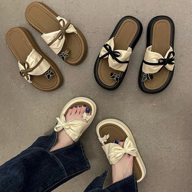 (NEW ARRIVAL)NEEDXUSS-#B55 Sandal Wanita Model Kupu-Kupu Fashion Korea Sandal Wedges Kekinian