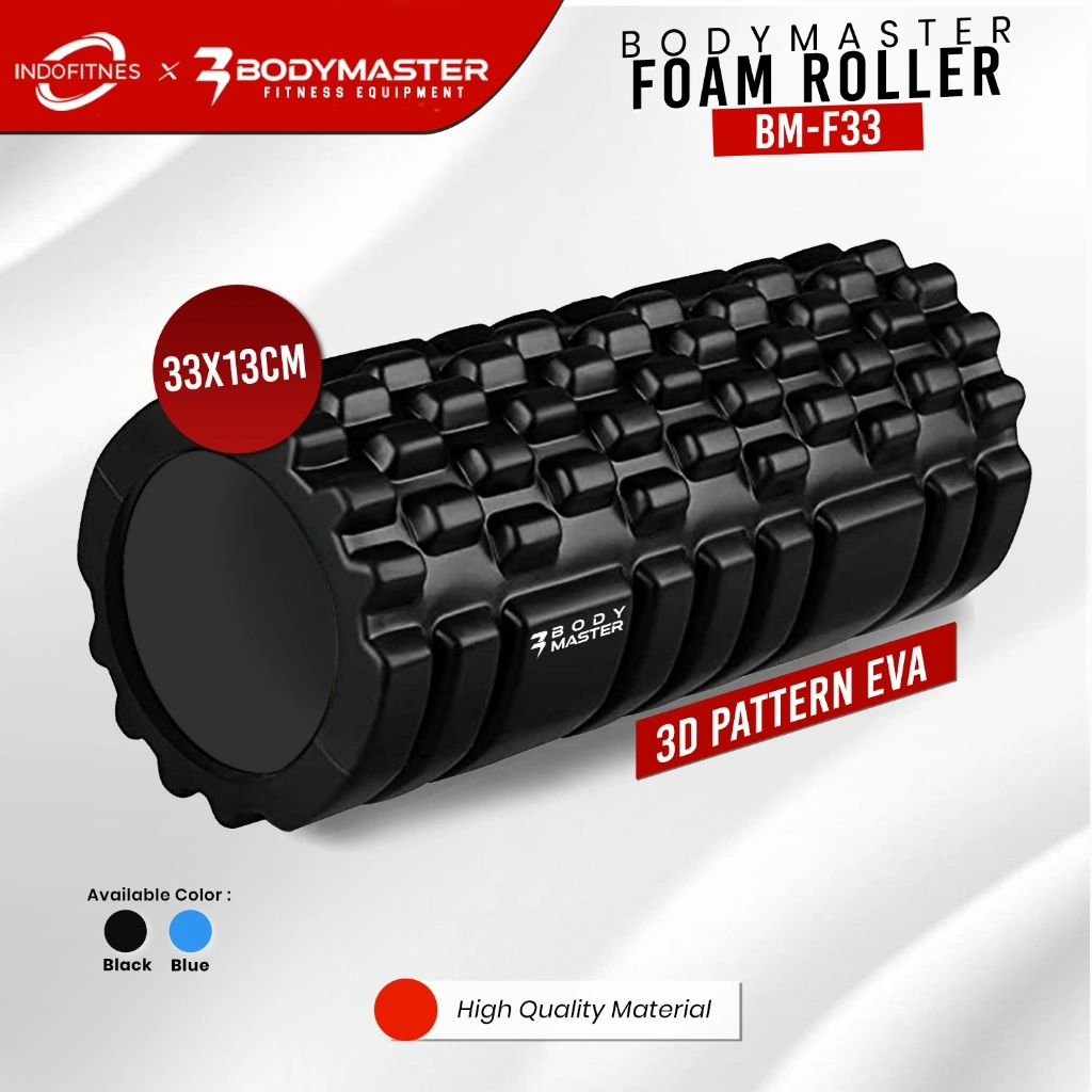 BODYMASTER Foam Roller EVA Medium Density 30/33cm, deep tissue muscle massager nyeri otot punggung pijat
