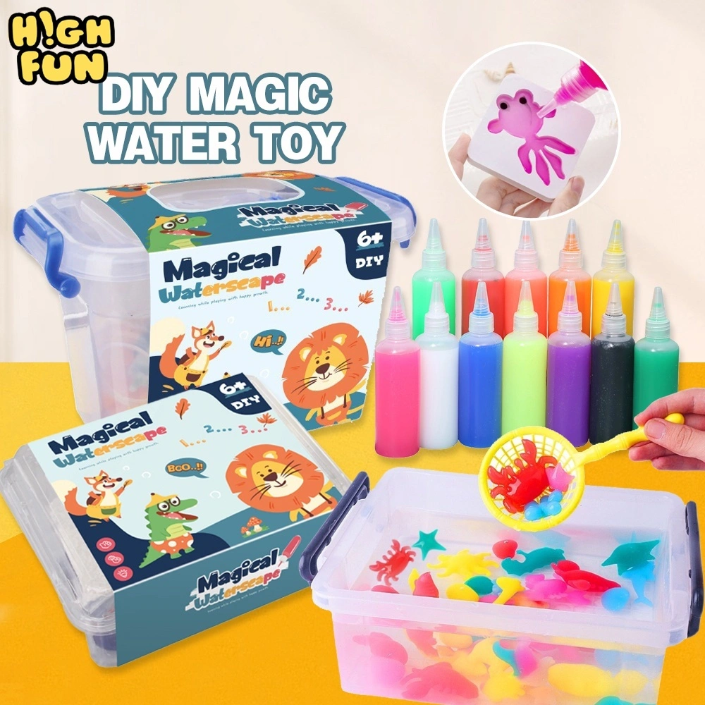 HighFun Magical Waterscape Mainan Edukasi Anak Hotpot Waterscape Water Jelly Mainan Air Cetakan DIY Kreatif