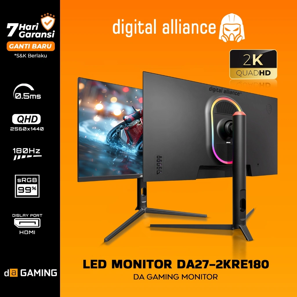 DIGITAL ALLIANCE LED MONITOR IPS PANEL 27 INCH 2K 180HZ