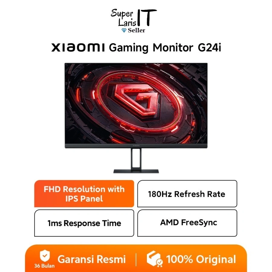 Xiaomi Gaming Monitor G24i 24 inch Full HD IPS Refresh rate 180 Hz