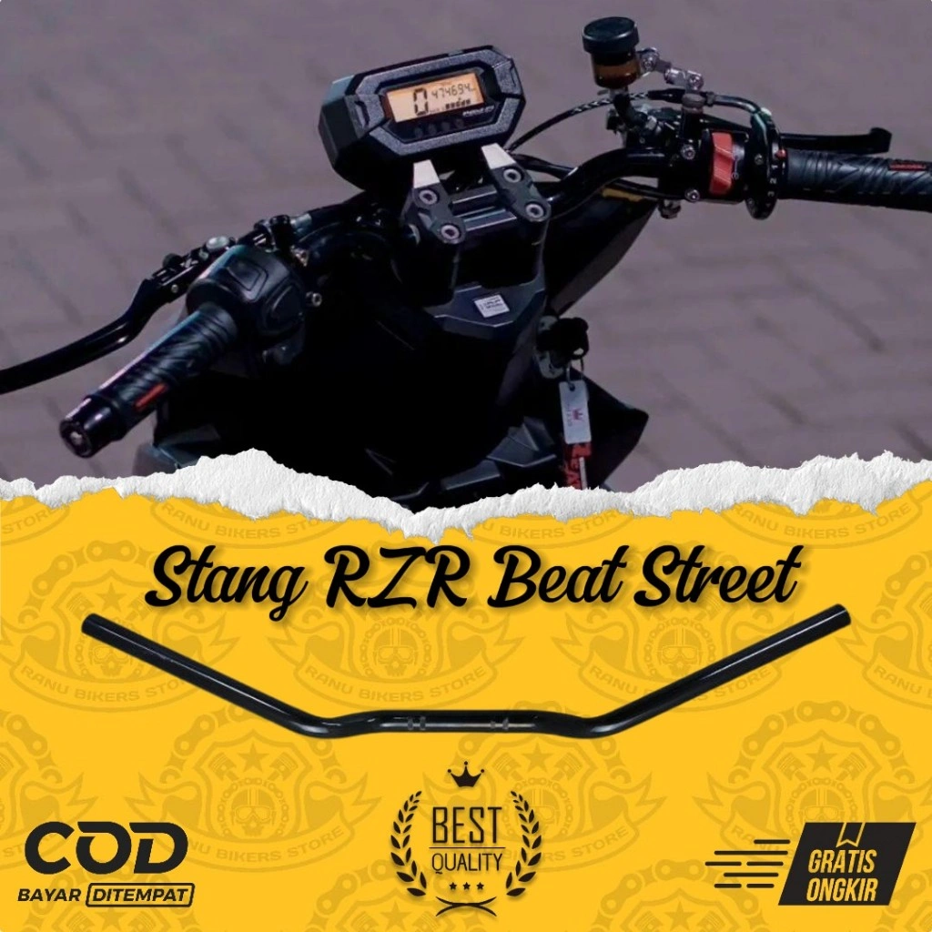 BEBAS ONGKIR STANG RZR PNP BEAT STREET UNIVERSAL SEMUA MOTOR VIXION, SATRIA FU, CB150R BISA COD
