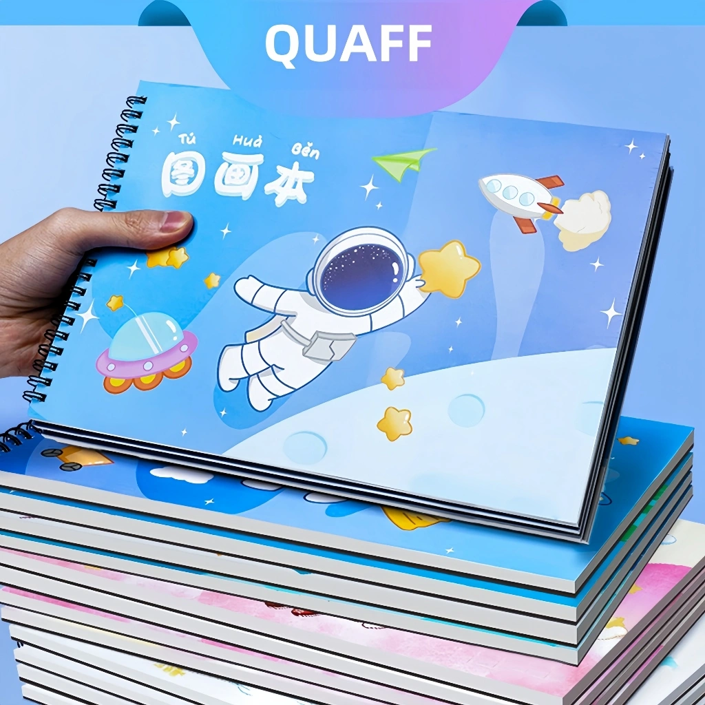 Sketchbook A4 Buku Gambar Anak Astronot Jilid Spiral Kertas Tebal 30 Lembar