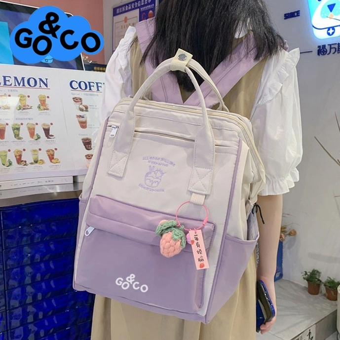 GO&CO Free Gantungan Lucu Tas Sekolah Korean Fashion Style Tas Ransel Wanita Backpack Remaja Anak