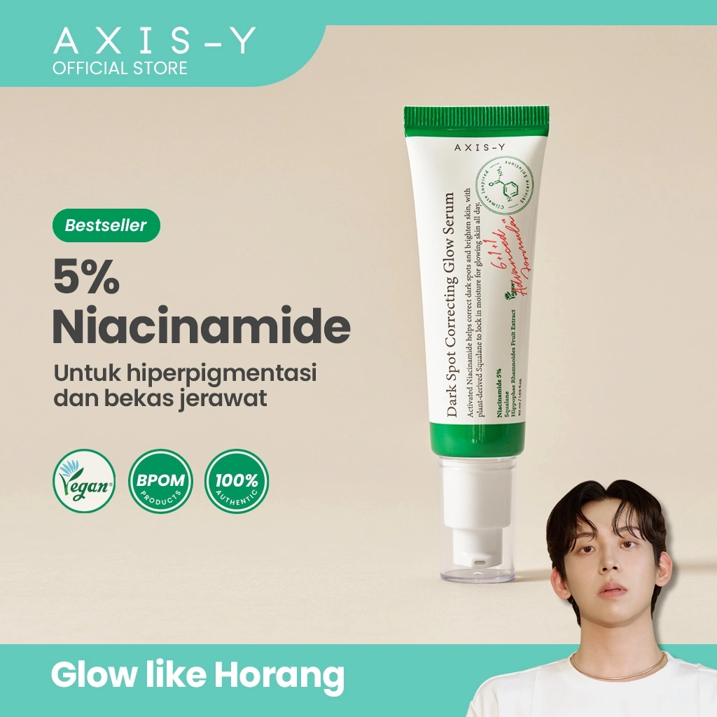 [BEST SELLING] AXIS-Y - Dark Spot Correcting Glow Serum | Serum Niacinamide 5% Memudarkan Noda Bekas Jerawat Mencerahkan Kulit Kusam Serum Pencerah Glowing Skin