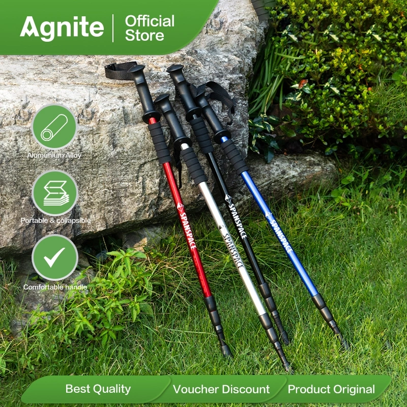 Agnite Spanspace Tongkat Gunung Lipat / Tracking Pole / Trekking Hiking Aluminum Alloy 65-135 cm VS4061